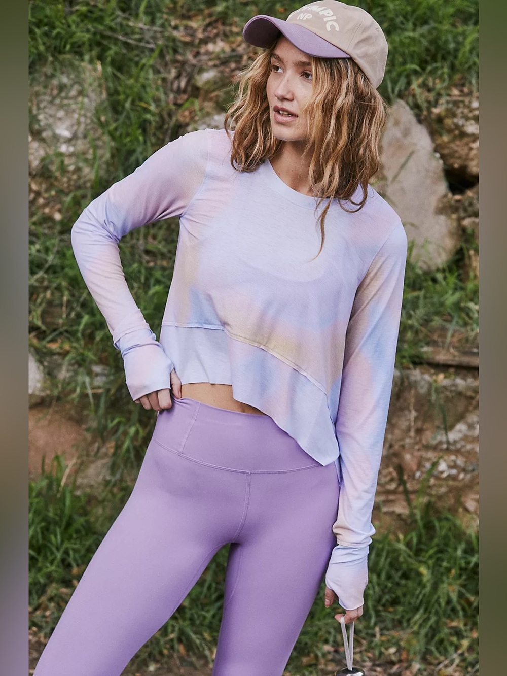 FP Movement by Free People Tempo Long Sleeve Printed Top Size Medium